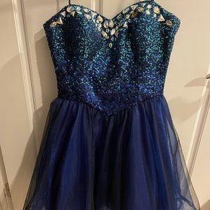 Blue Homecoming Dress